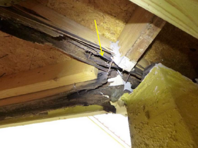 Deteriorated floor framing