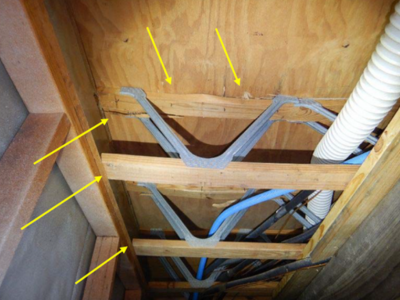 termite-damaged floor joists
