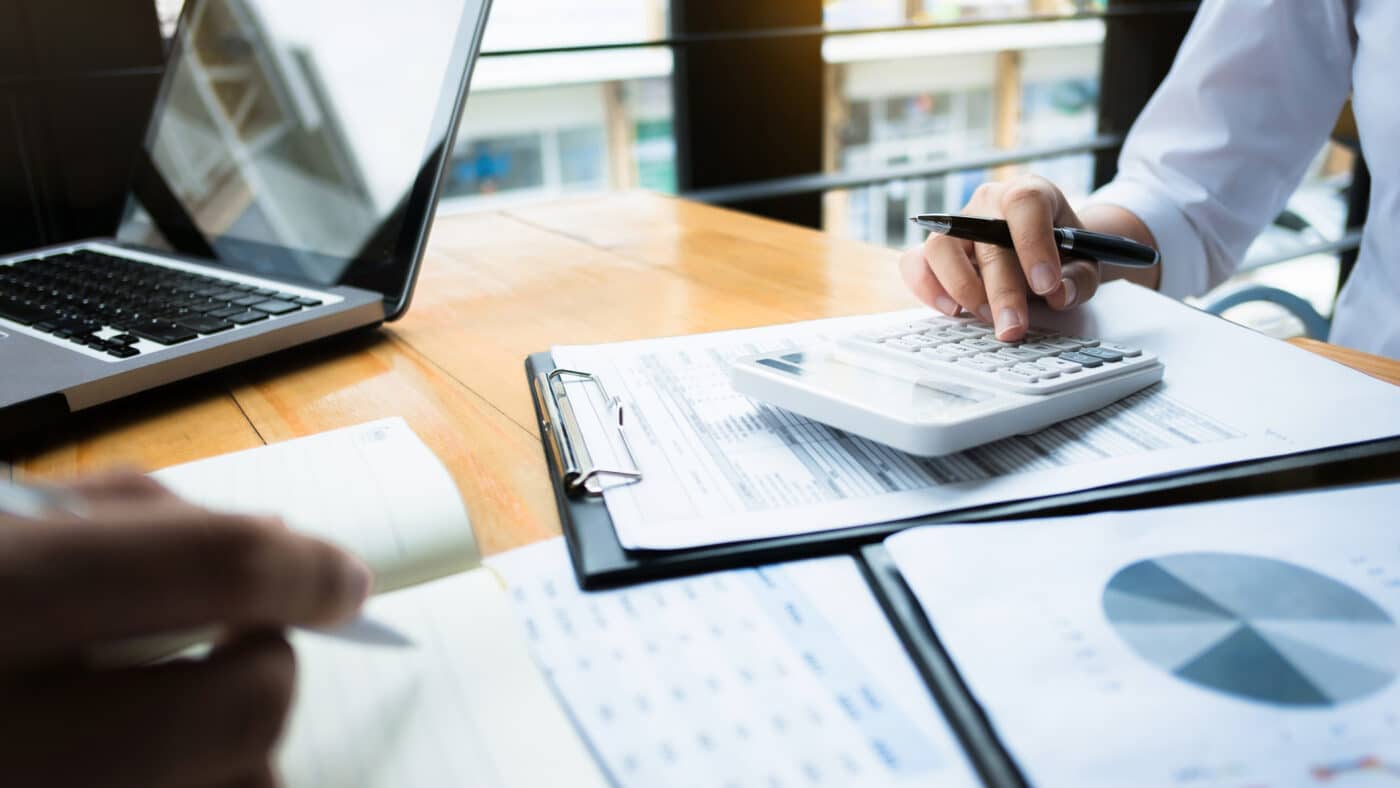 accounting at desk